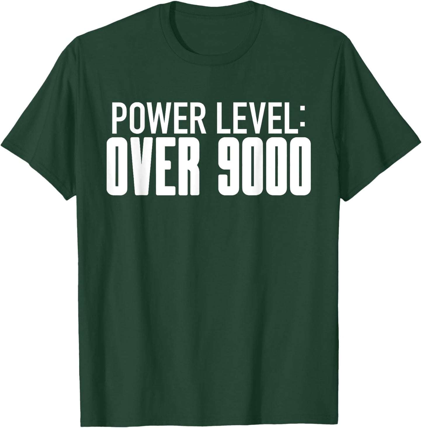 Power Level Over 9000 - Fun Cool Meme Workout Weight Lifting T-Shirt - T-Shirt | Forest