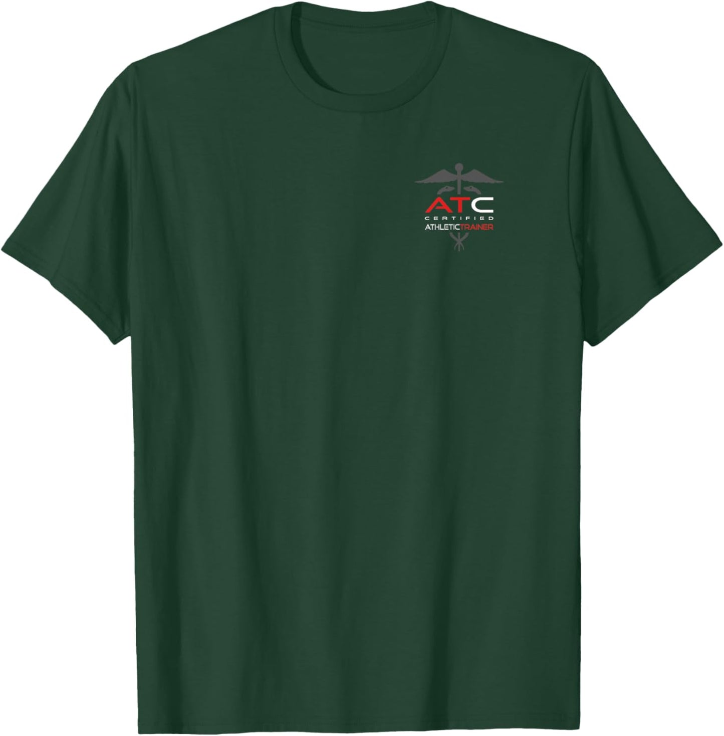 Athletic Trainer - AT - Professional Front/Back AT , Small, Black T-Shirt - T-Shirt | Forest
