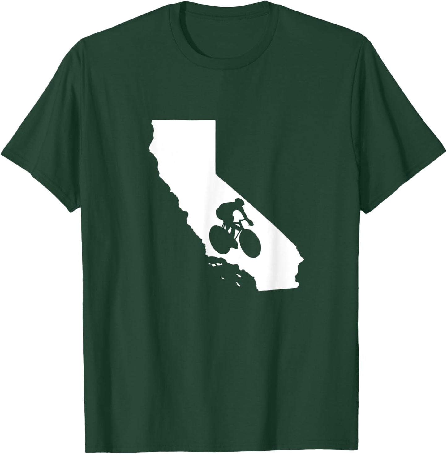 California State Biking Biker Bicycle Bicyclist T-Shirt - T-Shirt | Forest