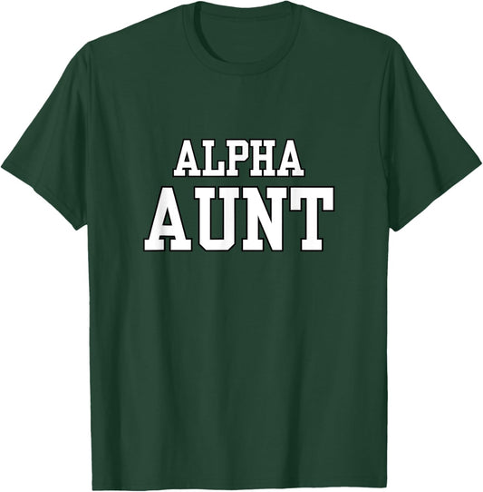 Alpha Aunt Wolf Matching Family Tribe Wolves Moon Auntie T-Shirt - T-Shirt | Forest