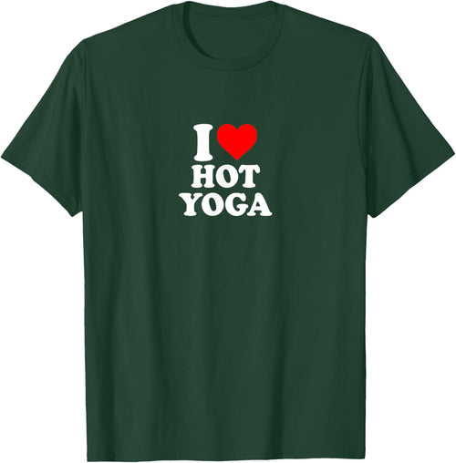 I Love Heart Hot Yoga Simple Cute Funny