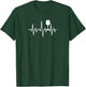 Wine Heartbeat Cute Wine Lover Gift Sommelier Mom T-Shirt - T-Shirt | Forest