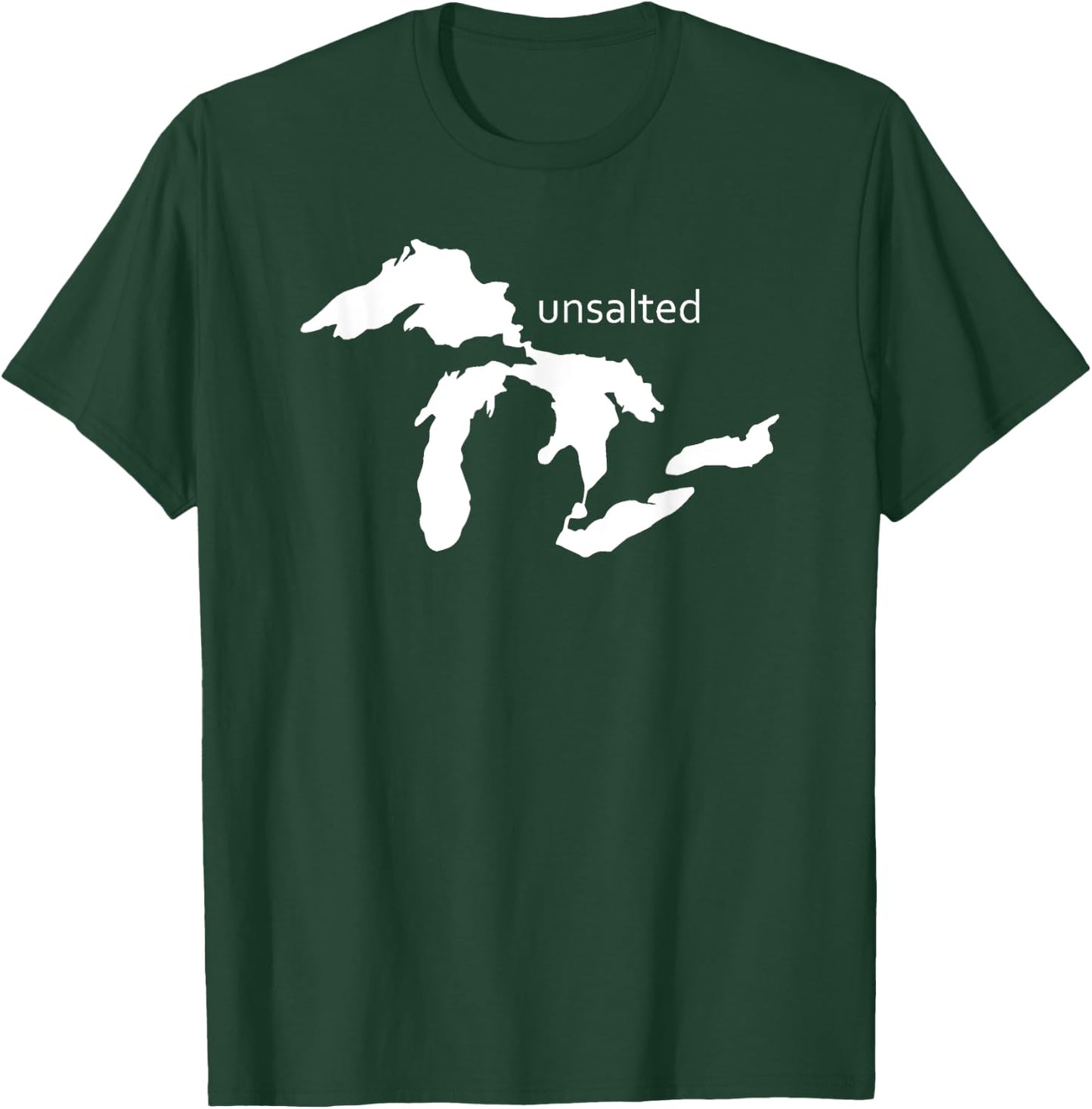 Michigan Unsalted Great Lakes Shirt , Women, Youth T-Shirt - T-Shirt | Forest