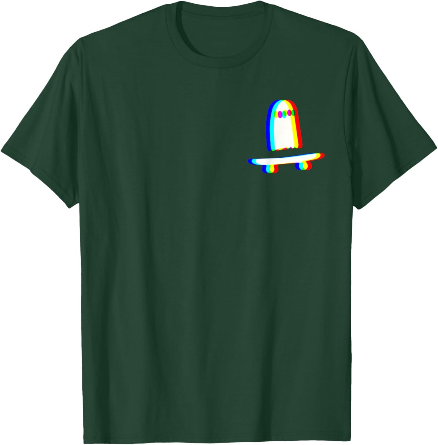 Ghost Skateboard Lazy Halloween Costume Funny Skateboarding T-Shirt - T-Shirt | Forest