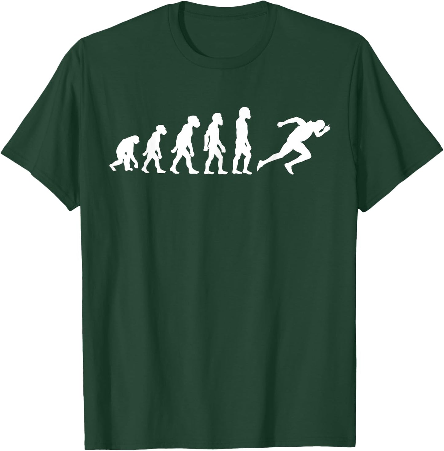 Funny Human Sprint Runner Evolution Sprinter Running Racer T-Shirt - T-Shirt | Forest