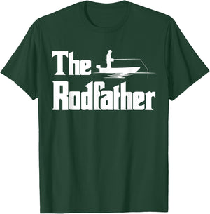 The Rodfather. Funny Fishing for Fisherman Dad Gift T-Shirt - T-Shirt | Forest