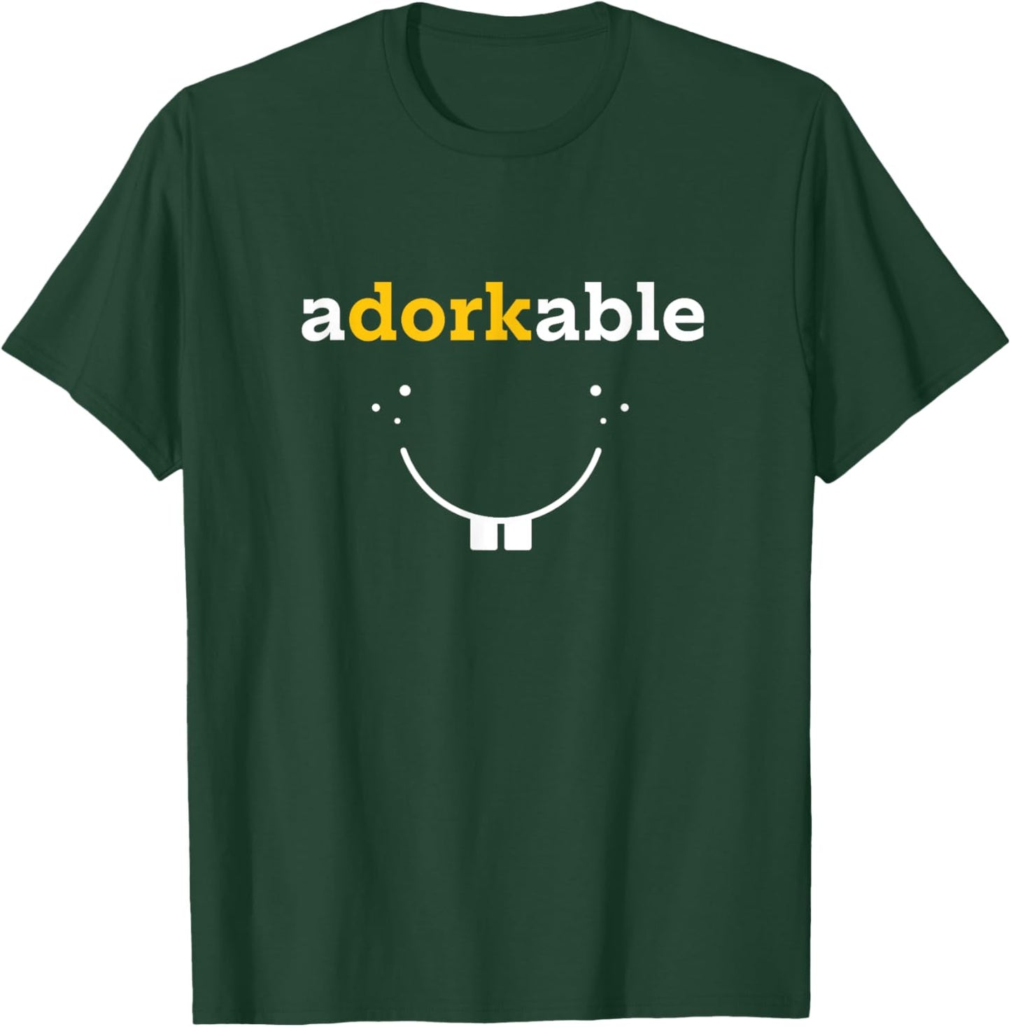 Nerdy Humor Shirt - Adorkable Adorable Dork Smiling Face T-Shirt - T-Shirt | Forest