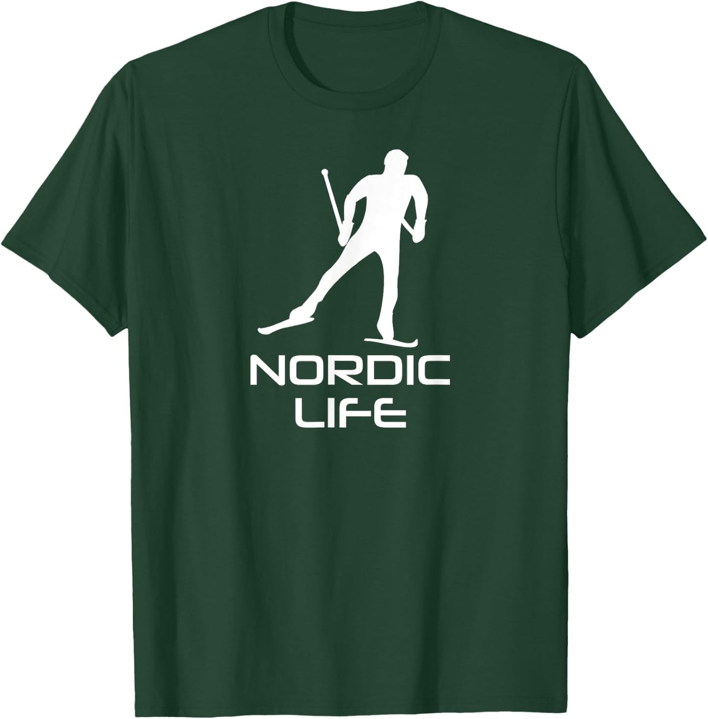 Nordic Life Cross Country Skiing T-Shirt - T-Shirt | Forest