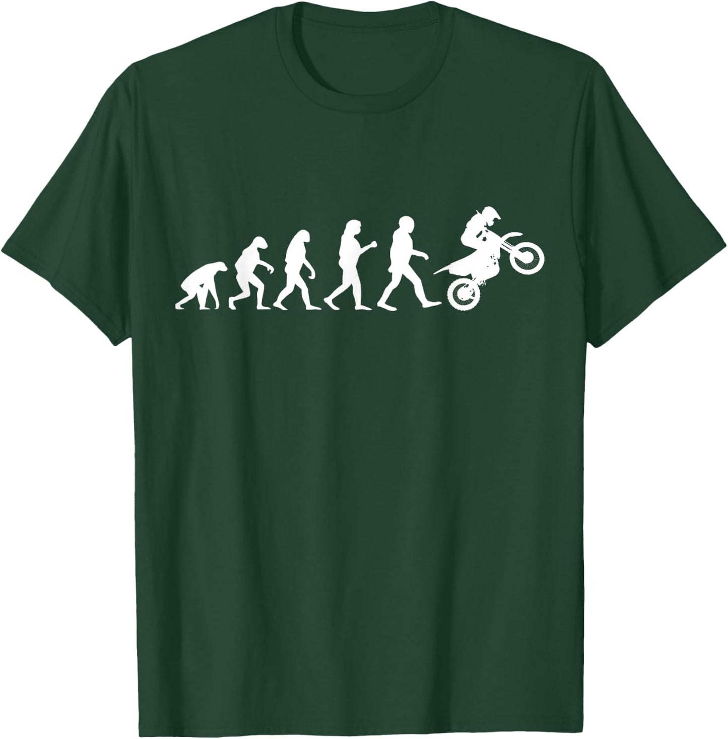 Evolution Motocross MX Motorcycle Dirt Bike Rider T-Shirt - T-Shirt | Forest