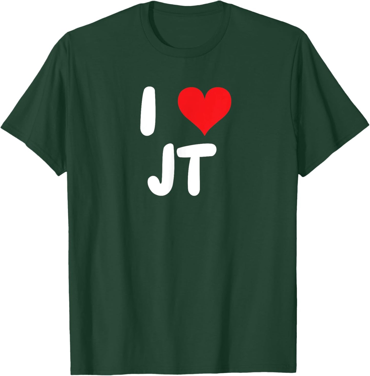 I Love JT - Heart - Name T-Shirt - T-Shirt | Forest