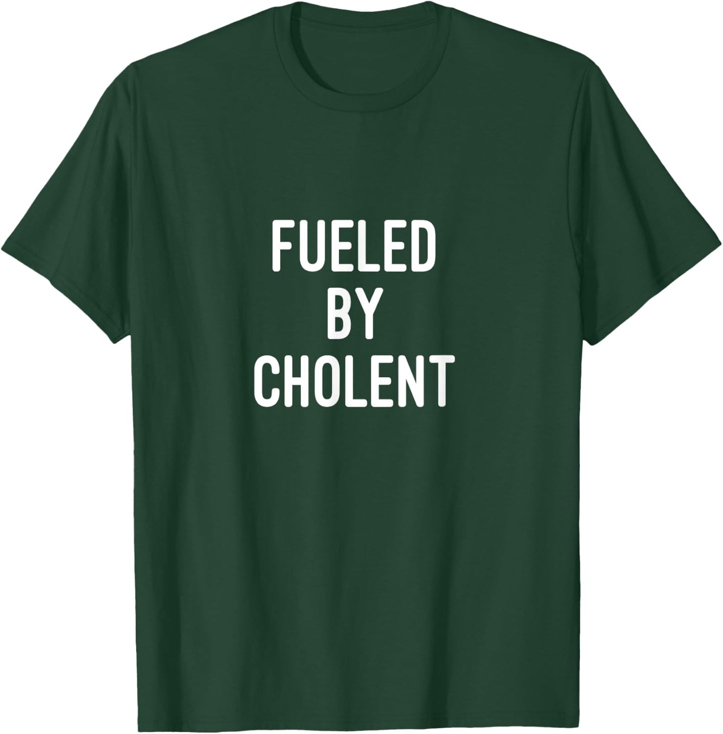 Fueled By Cholent Jewish Food Shabbat Kosher Gym Apparel T-Shirt - T-Shirt | Forest
