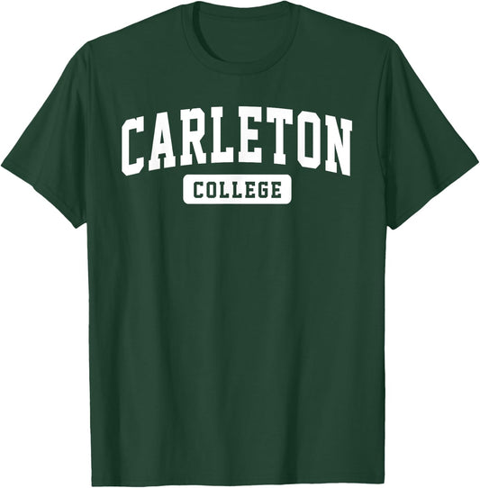 Carleton College Arch Vintage Classic Design Gifts Men Women T-Shirt - T-Shirt | Forest