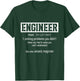Engineer Funny Dictionary Definition Engineering Students T-Shirt - T-Shirt | Forest