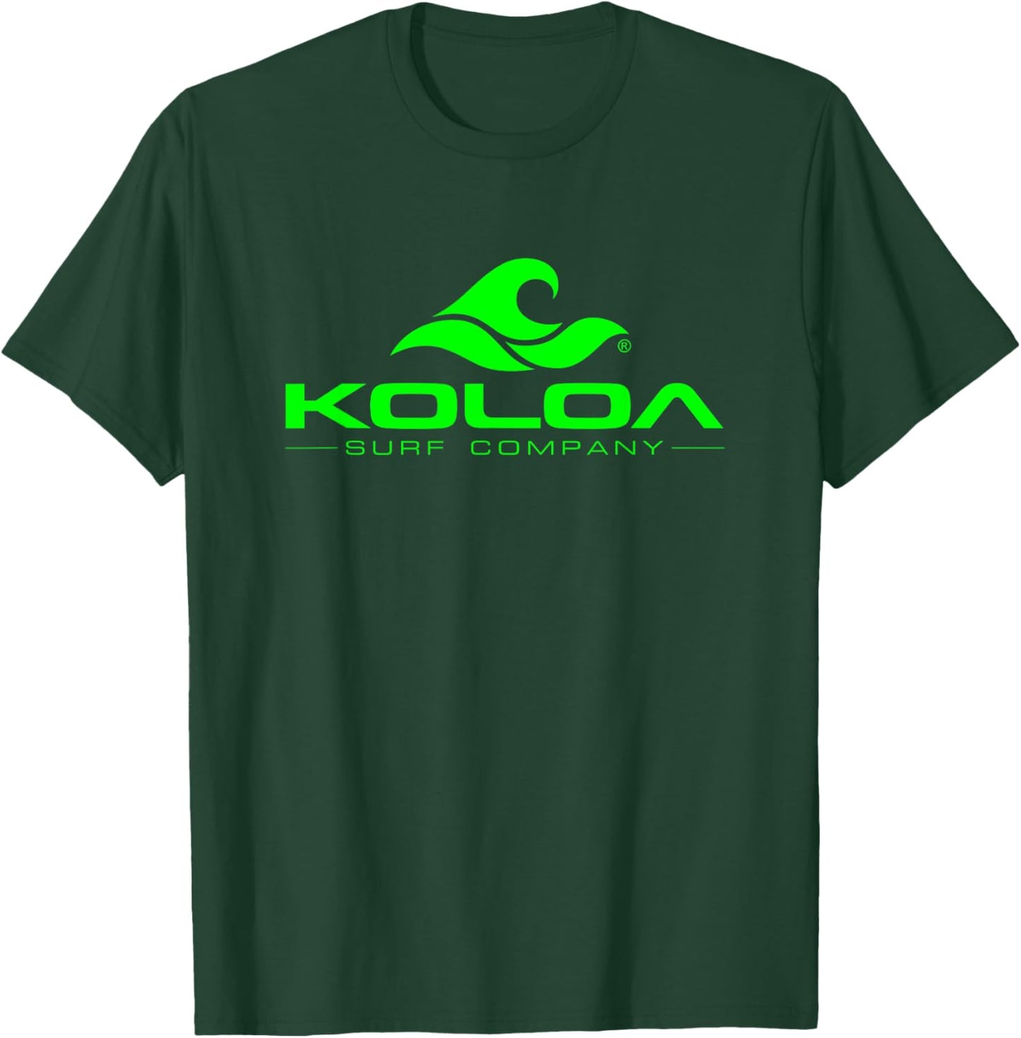 Koloa Surf Classic Green Wave Logo Graphic T-Shirt - T-Shirt | Forest