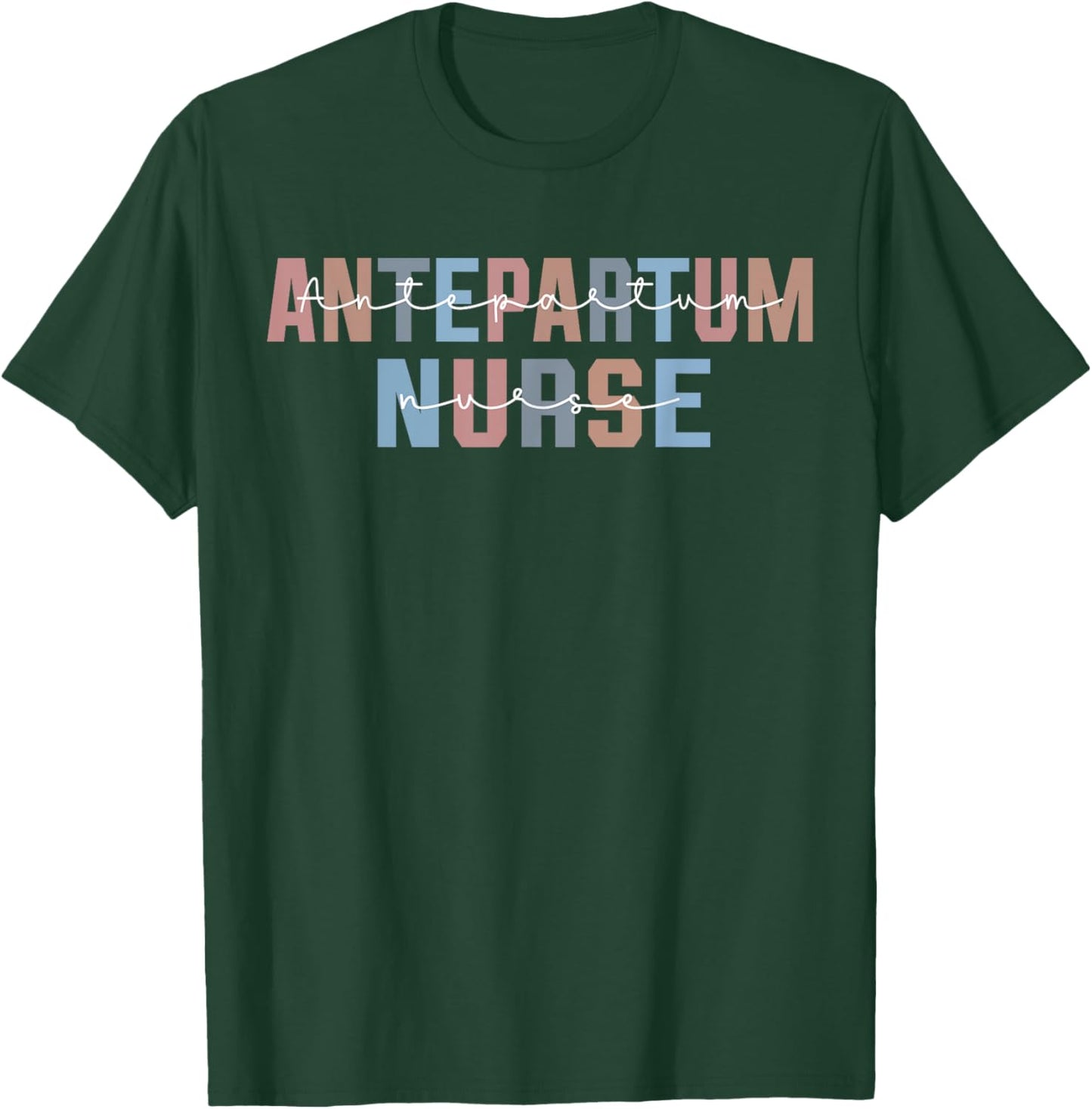 Antepartum Nurse OB/GYN Nurse Groovy T-Shirt - T-Shirt | Forest