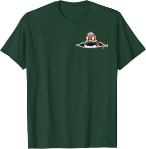 Zebrafink in Pocket Ornamental Birds Chest Pocket Birds Zebra Finches T-Shirt - T-Shirt | Forest