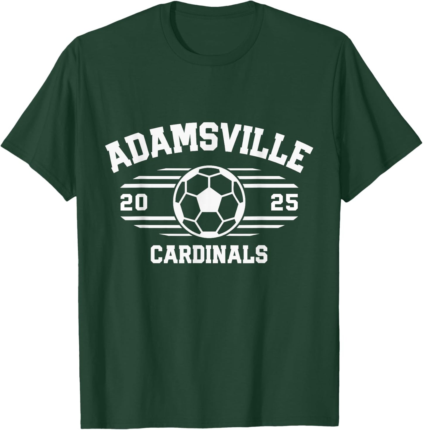 Adamsville Cardinals Soccer Ball 2025 T-Shirt - T-Shirt | Forest