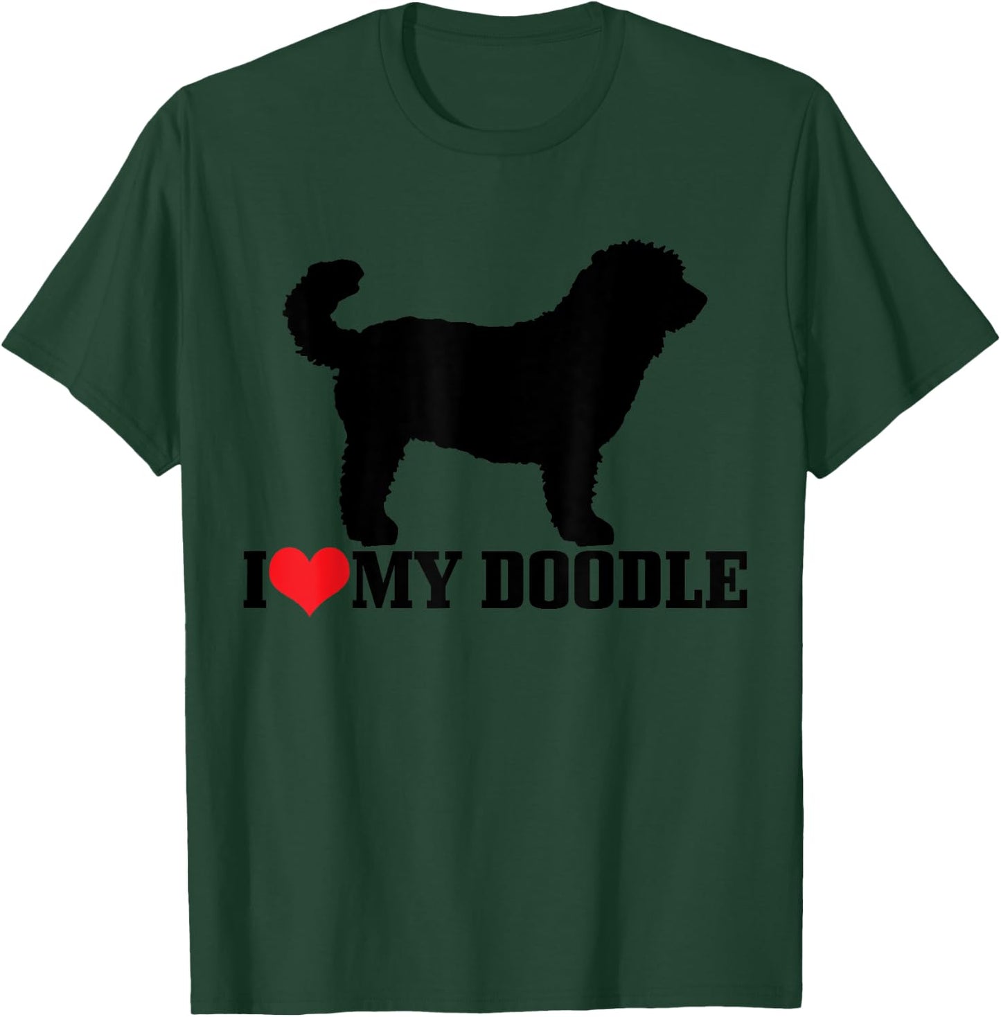 Goldendoodle I Love My Doodle Labradoodle Golden Doodle Dog Men Women Girls Kids T-Shirt - T-Shirt | Forest