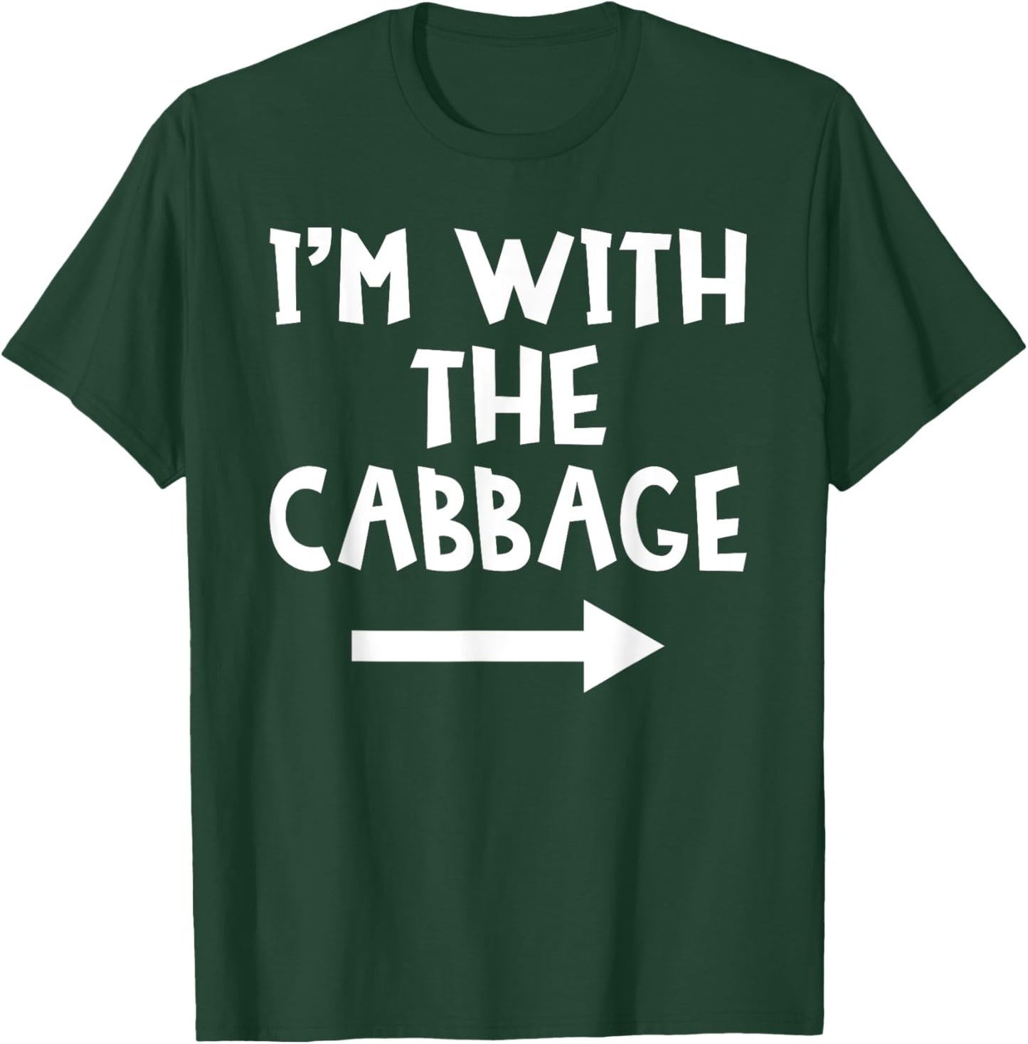 I'm With The Cabbage Funny Matching Couple Halloween Costume T-Shirt - T-Shirt | Forest