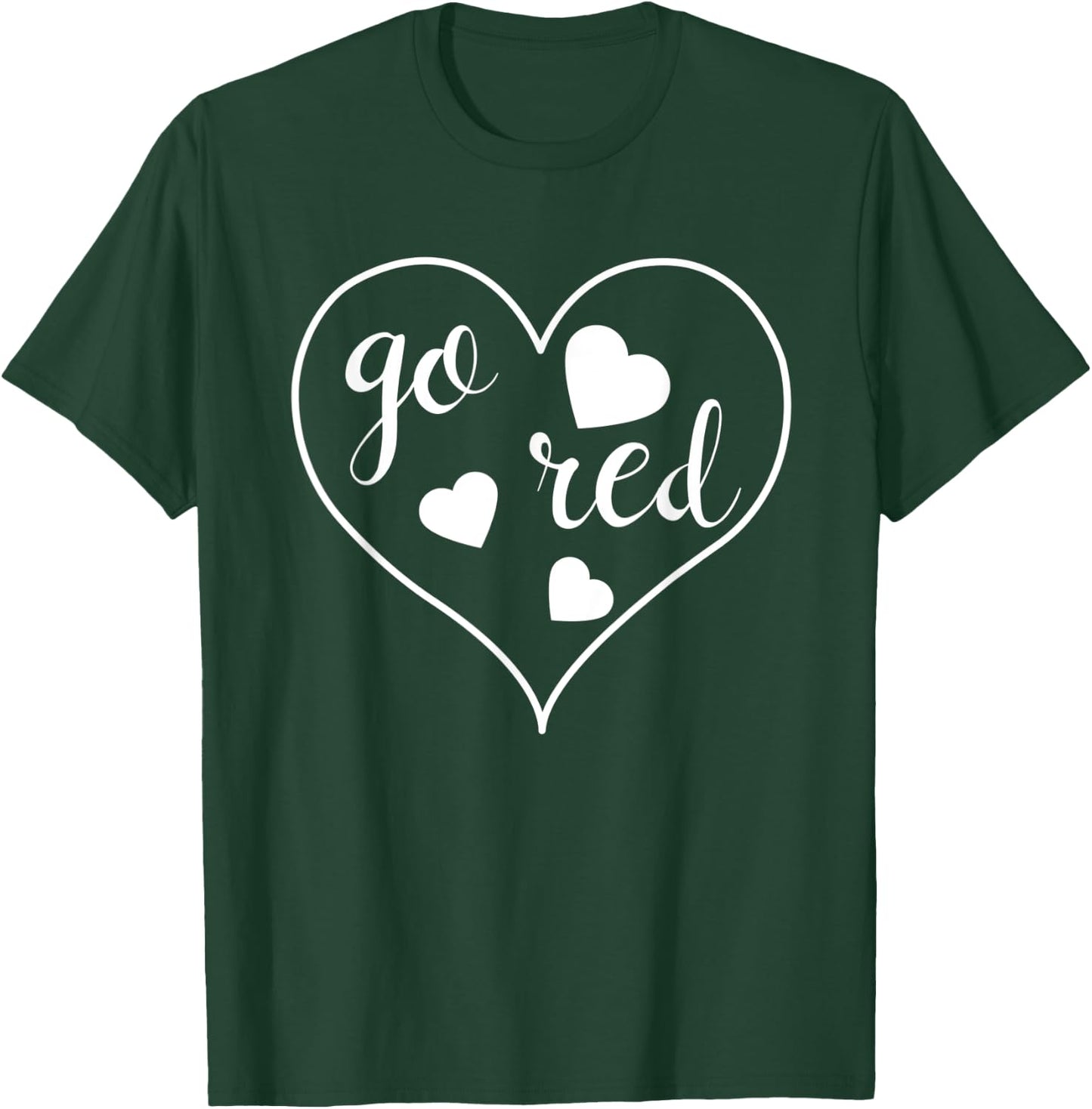 Go Red Heart Disease Awareness Gifts Men Kids Boys T-Shirt - T-Shirt | Forest