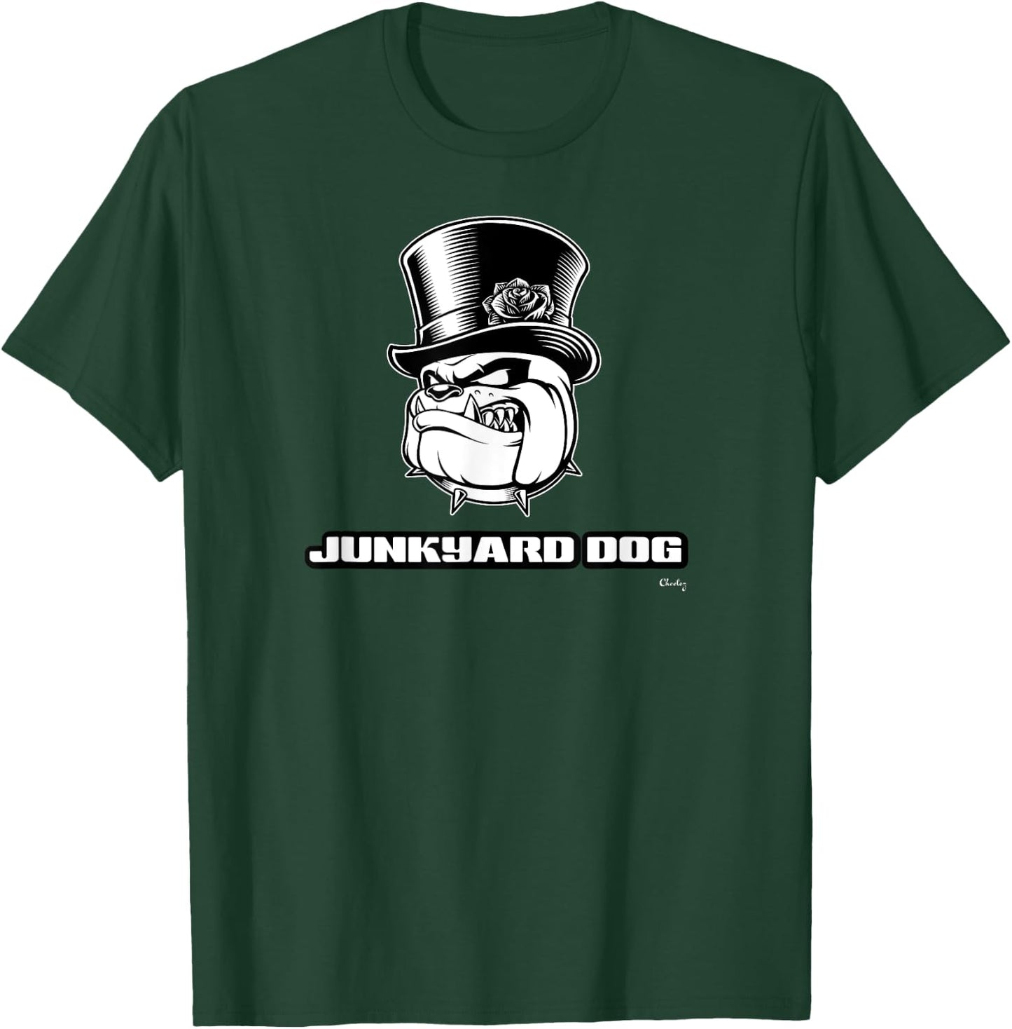 Junkyard Dog | Gym Strong Weightlifter T-Shirt - T-Shirt | Forest
