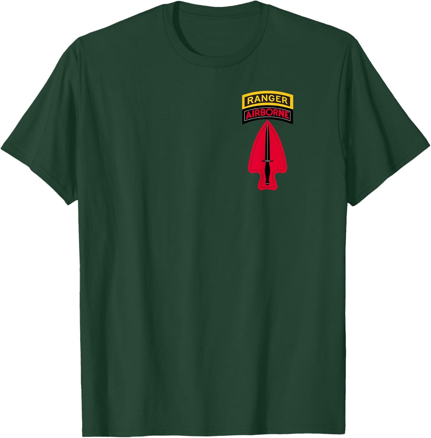 USASOC Shirt - Delta Force Shirt - with Ranger Tab SFOD-D T-Shirt - T-Shirt | Forest