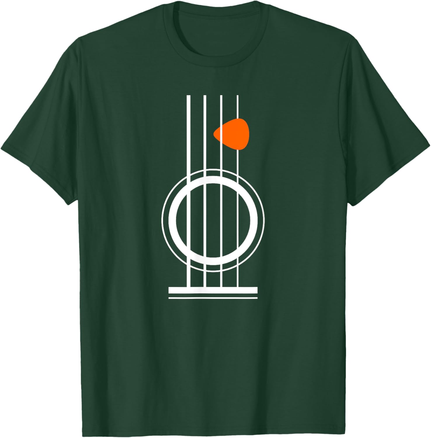 4 Strings & Pick / Plectrum - Bass Guitar Player or Bassist T-Shirt - T-Shirt | Forest
