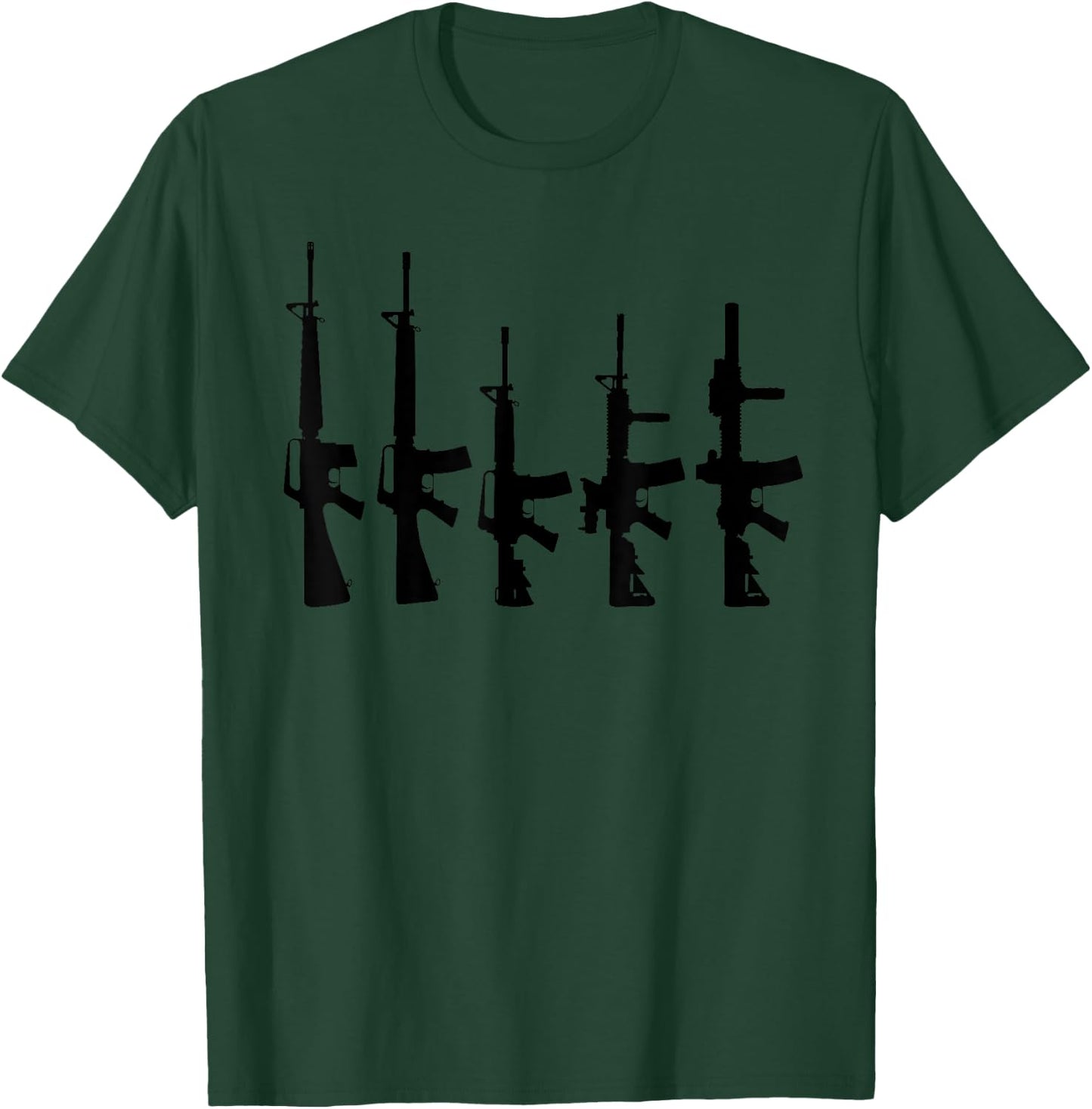 AR-15, M16, M4, CQBR Evolution Silhouette T-Shirt - T-Shirt | Forest