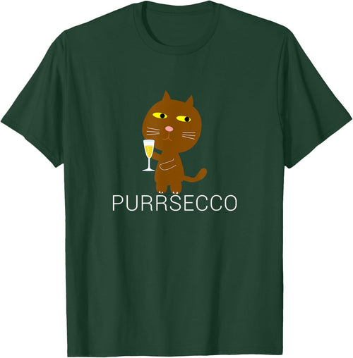 Funny Purrsecco Cat Prosecco Pun Drink Wine Drinking Gifts