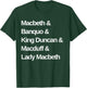Macbeth Play Characters Shakespeare T-Shirt - T-Shirt | Forest