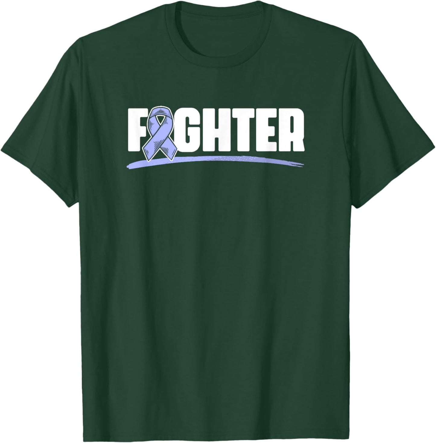 Fighter Esophagus Cancer Purple Esophageal Cancer Awareness T-Shirt - T-Shirt | Forest