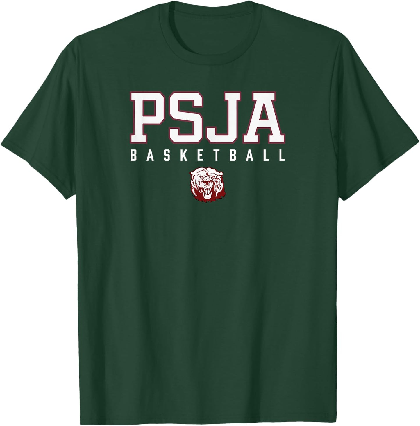 PSJA Battlin Bear Logo Basketball HS T-Shirt - T-Shirt | Forest