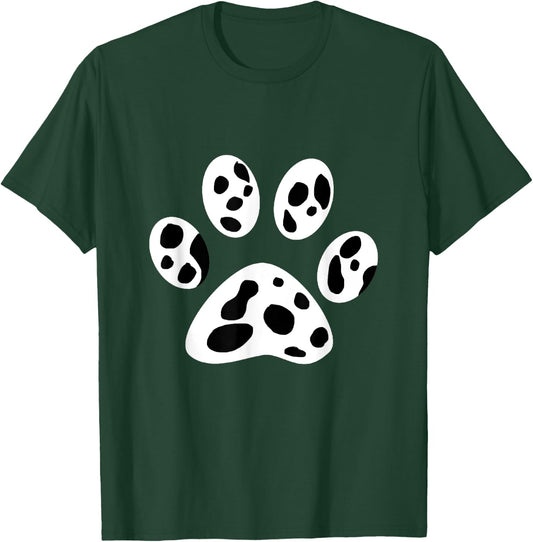 Dalmatian Dog Paw Pattern Dalmatians Puppy Breeder Men Women Girls Kids T-Shirt - T-Shirt | Forest
