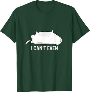 I Can't Even Cat Funny Stressed Out Lazy Upside Down Kitten Women Kids T-Shirt - T-Shirt | Forest