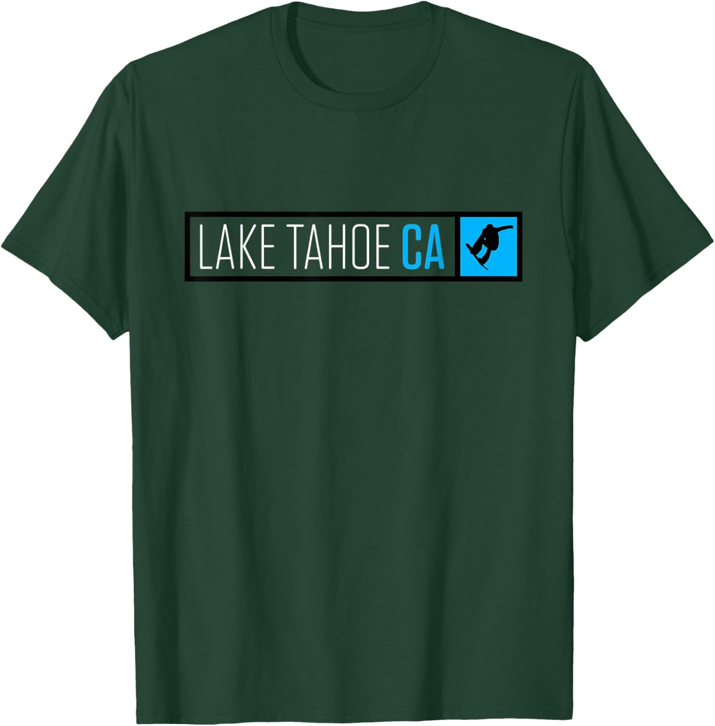 Lake Tahoe CA Snowboard Box Type T-Shirt - T-Shirt | Forest