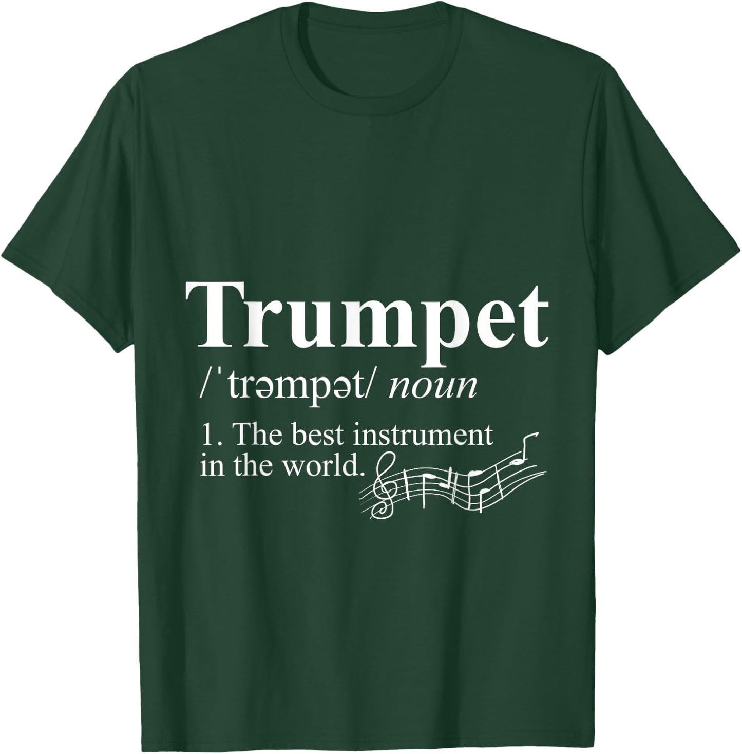 Musical Instrument Marching Band Jazz Trumpet T-Shirt - T-Shirt | Forest