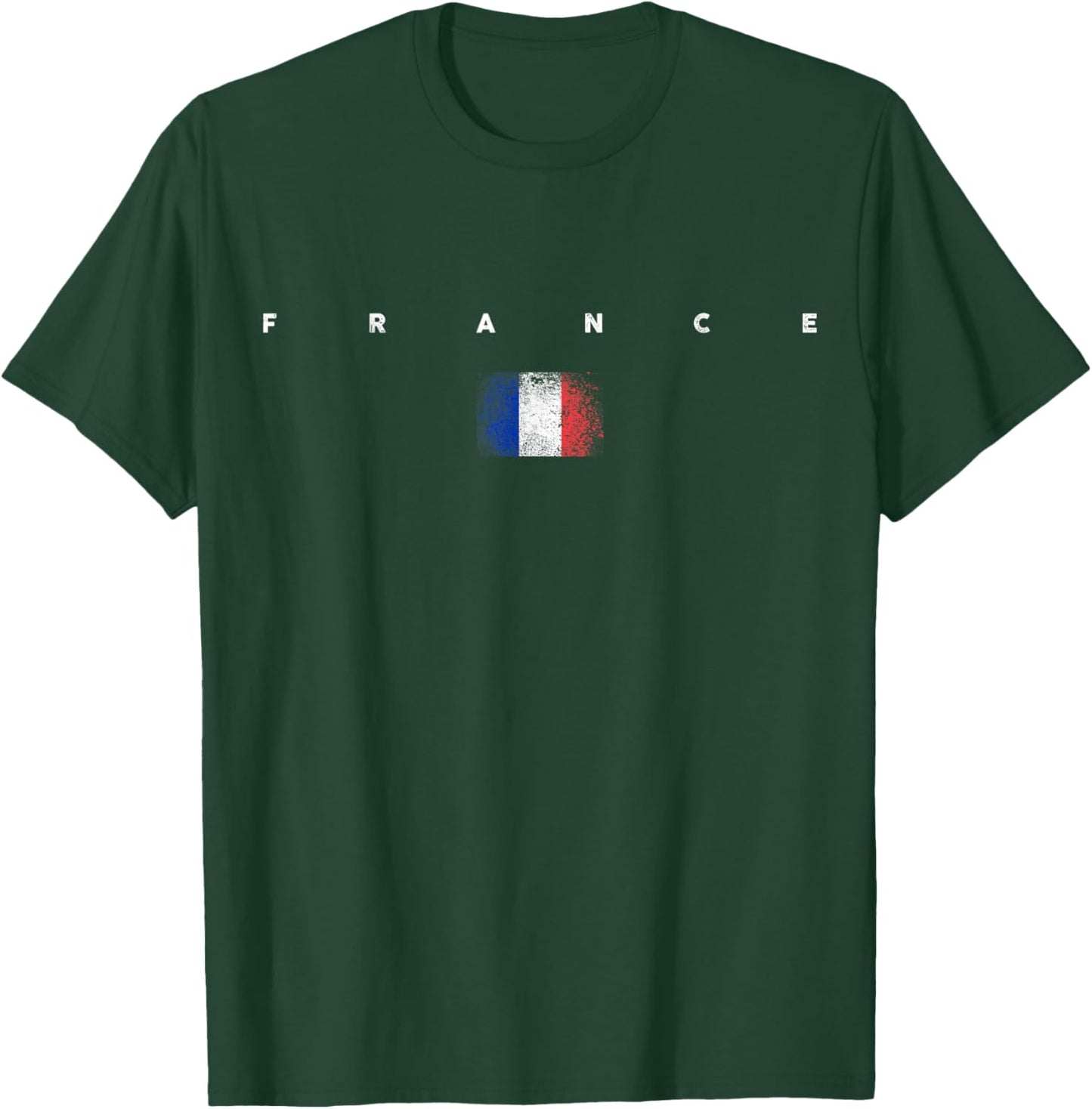 France Flag Pride Vintage /Retro Soccer French Football T-Shirt - T-Shirt | Forest