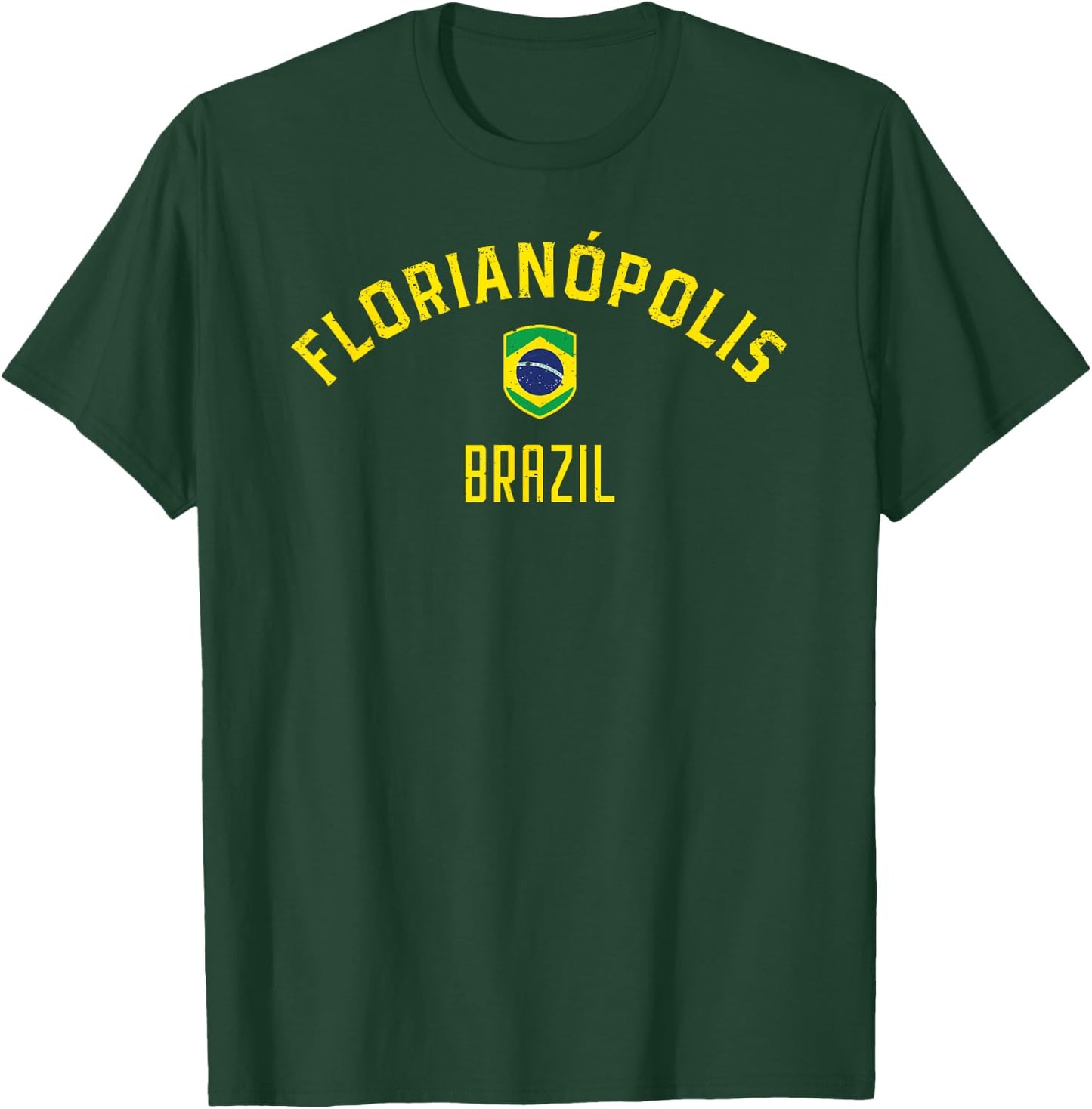 Florianopolis Brazil - Brazilian Flag T-Shirt - T-Shirt | Forest