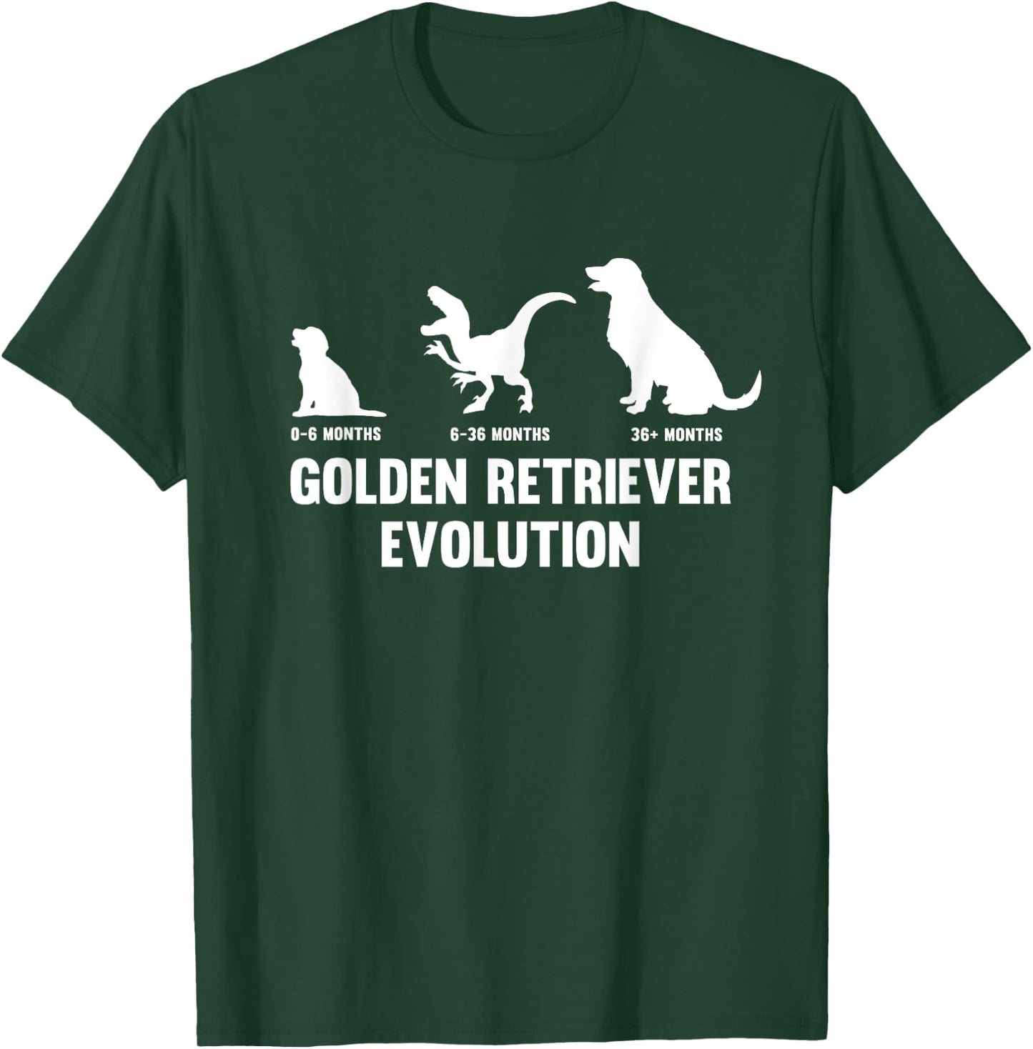 Golden Retriever Evolution for a Golden Retriever Owner T-Shirt - T-Shirt | Forest