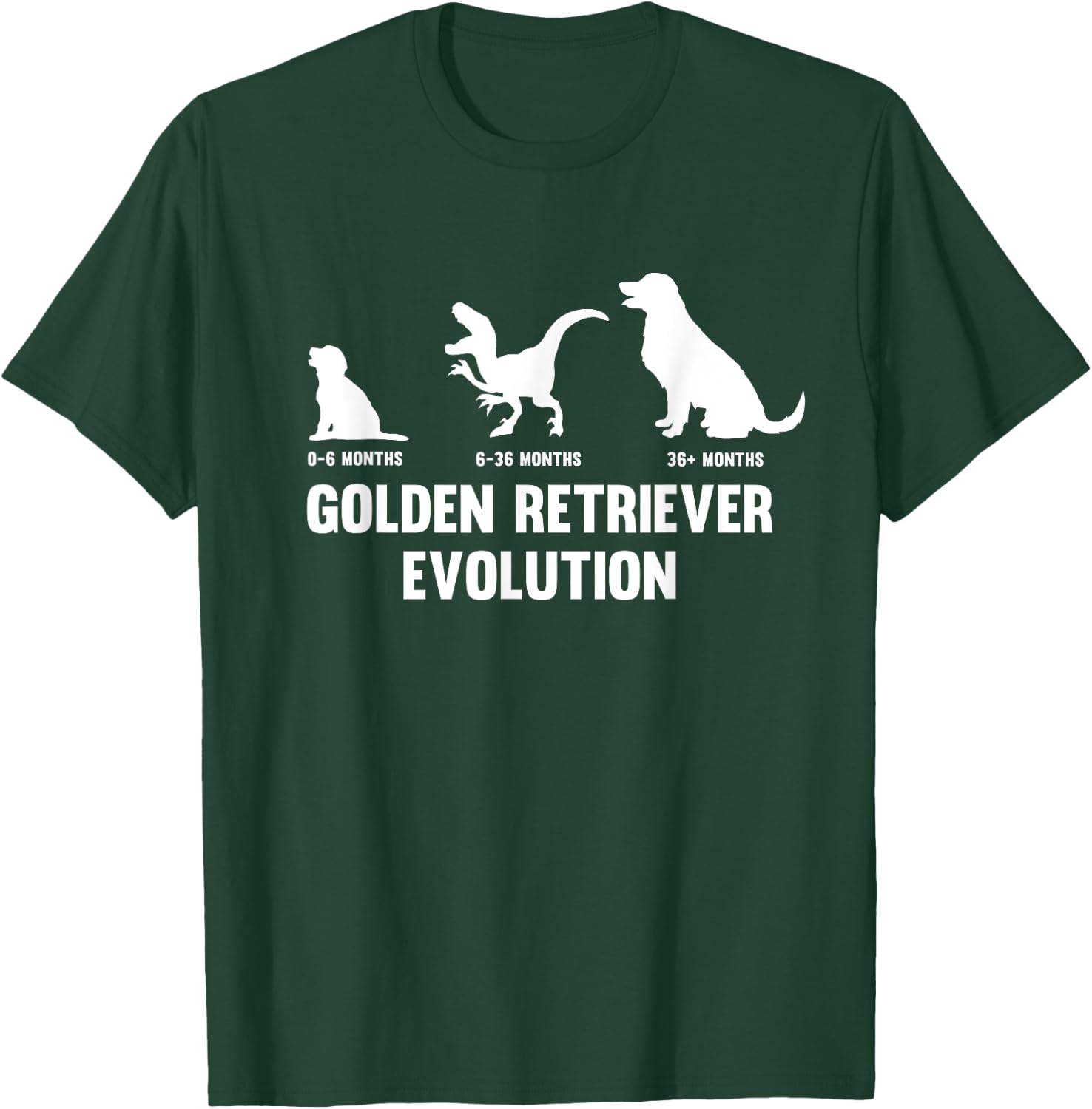 Golden Retriever Evolution for a Golden Retriever Owner T-Shirt - T-Shirt | Forest