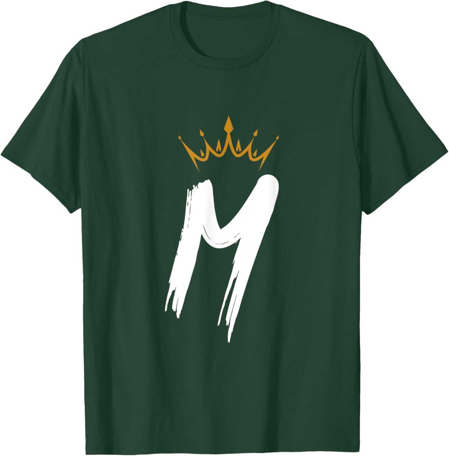 Queen King Letter M - Favorite Letter With Crown Alphabet T-Shirt - T-Shirt | Forest
