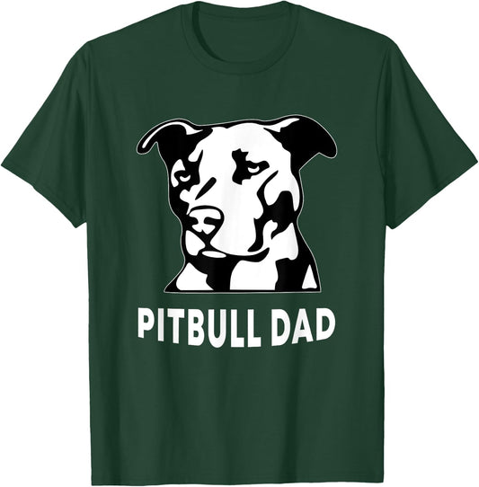 Proud Pitbull Dad Men's Pit Bull Dog Shirt T-Shirt - T-Shirt | Forest