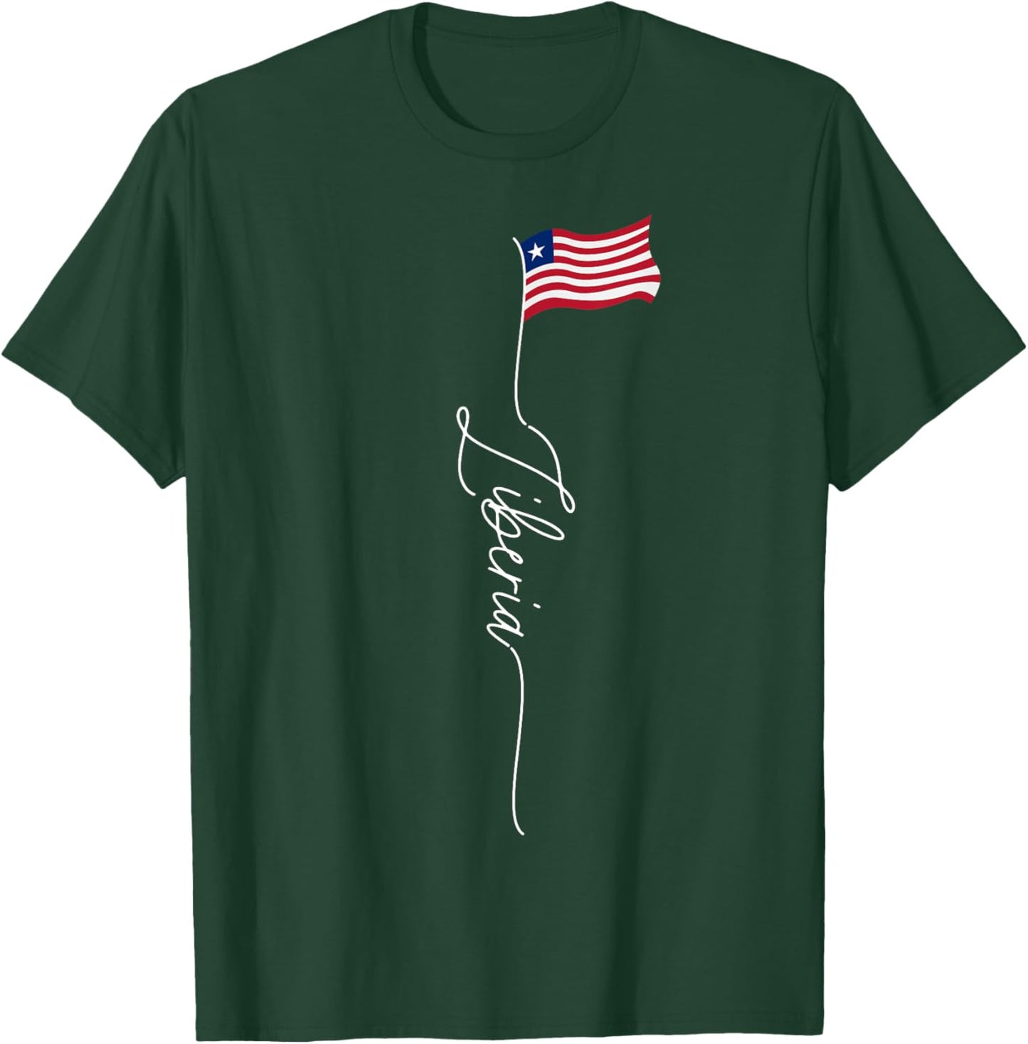 Liberia, Liberia Flag, elegant Liberian Patriotic Flag T-Shirt - T-Shirt | Forest