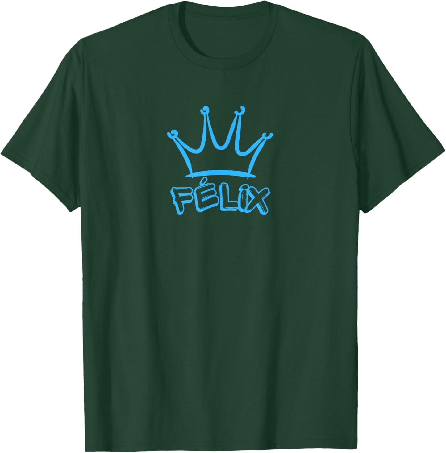King Félix / Blue Crown & Name Félix Graffiti T-Shirt - T-Shirt | Forest