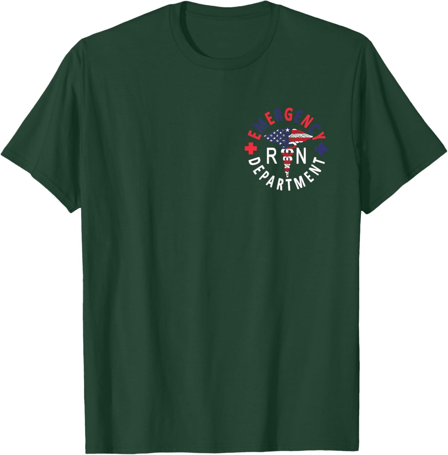 Emergency Department 4th of July USA Emergency Room Nurse T-Shirt - T-Shirt | Forest
