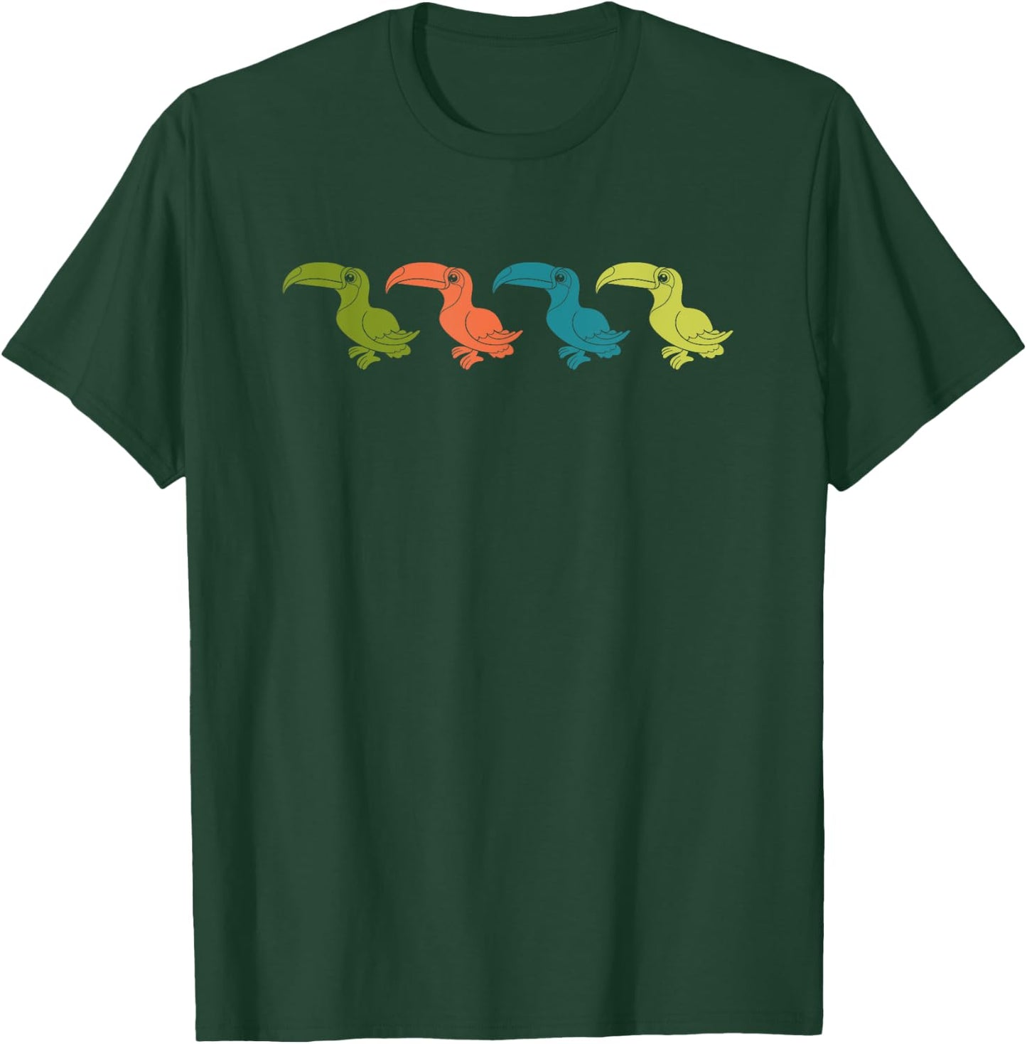 Retro Exotic Bird Tropical Toucan T-Shirt - T-Shirt | Forest