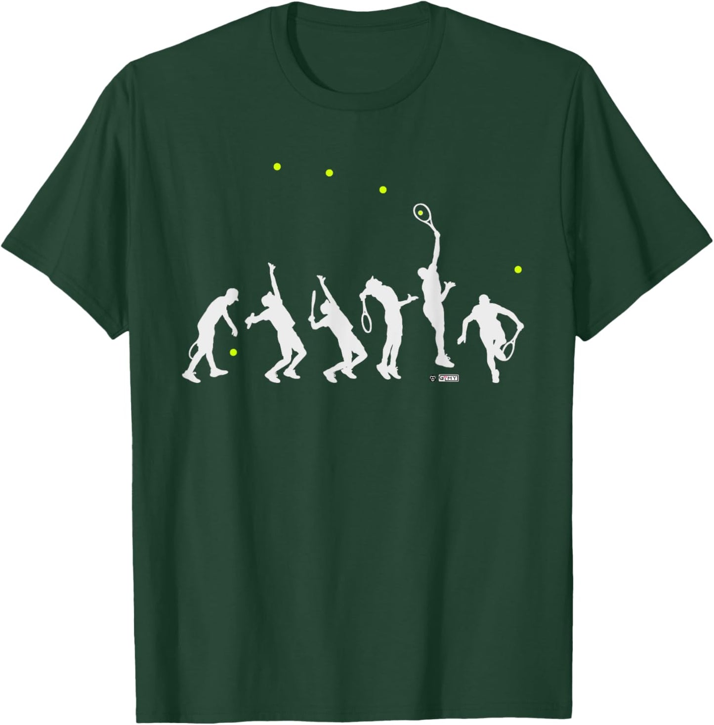 Big Tennis Serve, Tennis Silhouette Big Serve T-Shirt - T-Shirt | Forest