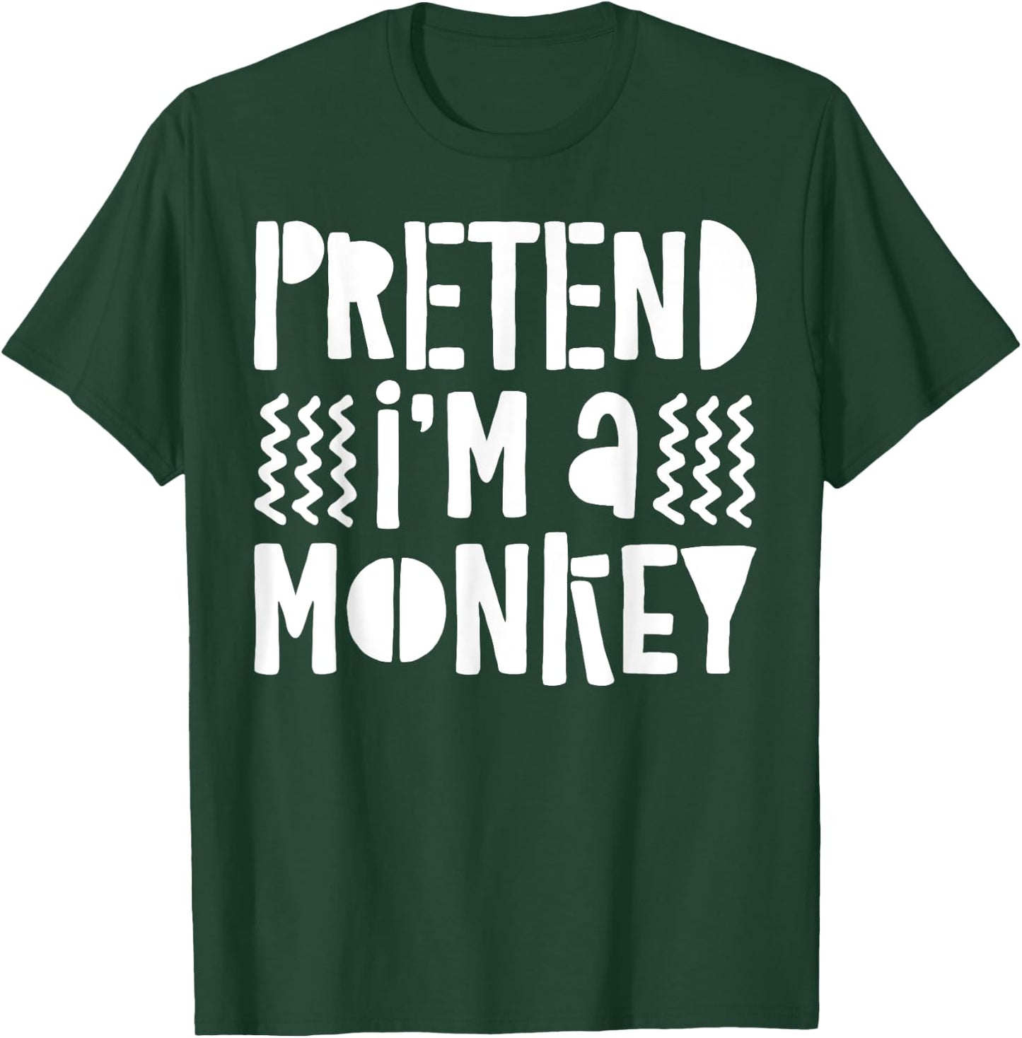 Pretend I'm A Monkey Shirt Adult Kid Matching Monkey Costume T-Shirt - T-Shirt | Forest