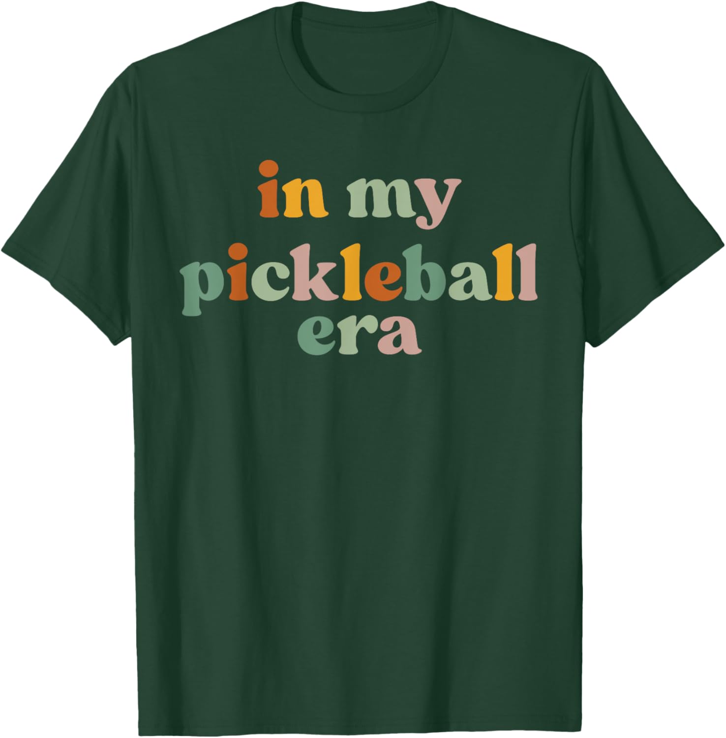 Retro In My Pickleball Era Funny Pickleball Player Men Women T-Shirt - T-Shirt | Forest