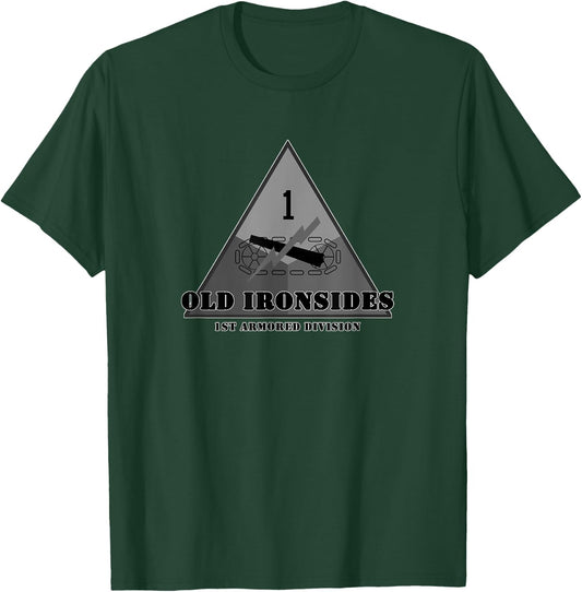 1st Armored Division Emblem with Motto Army Veteran Gift T-Shirt - T-Shirt | Forest
